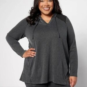 LOGO by Lori Goldstein Charcoal Hoodie